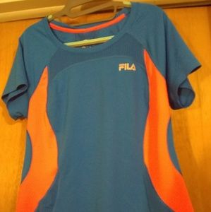 Fila Running Shirt with Zipper on Back